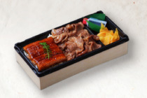 絶品うなぎ＆特選A5和牛の炭焼きカルビ重【お茶付き】