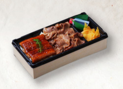 絶品うなぎ＆特選A5和牛の炭焼きカルビ重【お茶付き】