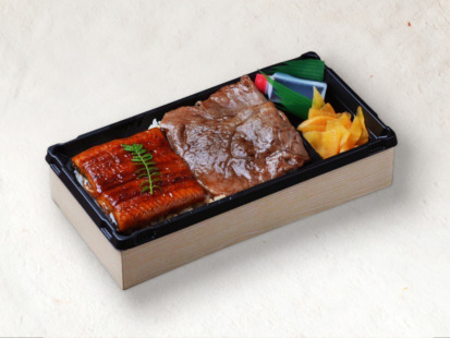 絶品うなぎ＆特選A5希少部位みすじお重【お茶付き】